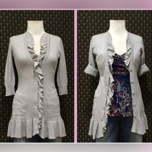 Anthro "Spilling Ruffles Cardigan" by Tabitha